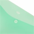Папка-конверт с кнопкой BRAUBERG "Pastel", А4, матовая непрозрачная, мятная, ПРОЧНАЯ 0,2 мм, 272883 272883