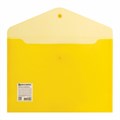 Папка-конверт с кнопкой BRAUBERG А4 до 100 л. прозрачная желтая СВЕРХПРОЧНАЯ 0,18 мм, 270472 270472