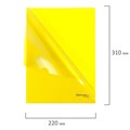 Папка-уголок жесткая А4, желтая, 0,15 мм, BRAUBERG EXTRA, 271705 271705