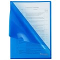 Папка-уголок жесткая А4, синяя, 0,15 мм, BRAUBERG EXTRA, 271702 271702