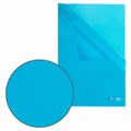 Папка-уголок плотная BRAUBERG SUPER, 0,18 мм, синяя, 270479 270479
