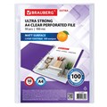 Папки-файлы перфорированные А4 BRAUBERG "EXTRA 1000", КОМПЛЕКТ 50 шт., матовые, ПЛОТНЫЕ, 100 мкм, 229671 229671