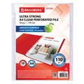 Папки-файлы перфорированные А4 BRAUBERG "EXTRA 1100", КОМПЛЕКТ 50 шт., гладкие, ПЛОТНЫЕ, 110мкм, 229674 229674