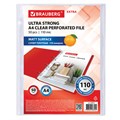 Папки-файлы перфорированные А4 BRAUBERG "EXTRA 1100", КОМПЛЕКТ 50 шт., матовые, ПЛОТНЫЕ, 110 мкм, 229673 229673