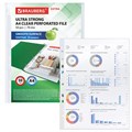 Папки-файлы перфорированные А4 BRAUBERG "EXTRA 700", КОМПЛЕКТ 50 шт., гладкие, ПЛОТНЫЕ, 70 мкм, 229668 229668