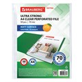 Папки-файлы перфорированные А4 BRAUBERG "EXTRA 700", КОМПЛЕКТ 50 шт., матовые, ПЛОТНЫЕ, 70 мкм, 229667 229667