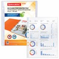 Папки-файлы перфорированные А4 BRAUBERG "EXTRA 900", КОМПЛЕКТ 50 шт., гладкие, ПЛОТНЫЕ, 90 мкм, 229670 229670