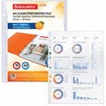 Папки-файлы перфорированные А4 BRAUBERG "EXTRA 900", КОМПЛЕКТ 50 шт., матовые, ПЛОТНЫЕ, 90 мкм, 229669 229669
