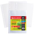 Папки-файлы перфорированные А4+ BRAUBERG, КОМПЛЕКТ 50 шт., гладкие, ПЛОТНЫЕ, 60 мкм, 223084 223084