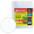Папки-файлы перфорированные А4+ BRAUBERG, КОМПЛЕКТ 50 шт., гладкие, ПЛОТНЫЕ, 60 мкм, 223084 223084
