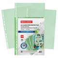 Папки-файлы перфорированные ЗЕЛЕНЫЕ А4 BRAUBERG, комплект 100 шт., гладкие, 35 мкм, 272676 272676