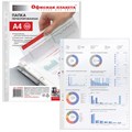 Папки-файлы перфорированные, А4, ОФИСНАЯ ПЛАНЕТА, комплект 100 шт., гладкие, 30 мкм, 222052 222052