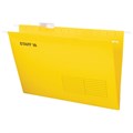 Подвесные папки A4/Foolscap (404х240 мм) до 80 л., КОМПЛЕКТ 10 шт., желтые, картон, STAFF, 270935 270935