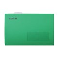 Подвесные папки A4/Foolscap (404х240 мм) до 80 л., КОМПЛЕКТ 10 шт., зеленые, картон, STAFF, 270934 270934