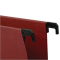 Подвесные папки А4/Foolscap (406х245 мм), до 80 листов, КОМПЛЕКТ 10 шт., красные, картон, BRAUBERG (Италия), 231796 231796