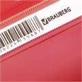 Скоросшиватель пластиковый с перфорацией BRAUBERG, А4, 140/180 мкм, красный, 226582 226582