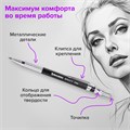 Карандаш механический цанговый 2 мм + грифели HB 12 штук на блистере, BRAUBERG "METALLIC-X 20", металлические детали, 181967 181967