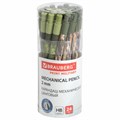 Карандаш механический цанговый 2 мм, BRAUBERG PRINT MILITARY, HB, встроенная точилка, корпус ассорти, 181962 181962