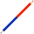 Карандаш двухцветный КРАСНО-СИНИЙ, KOH-I-NOOR, УТОЛЩЕННЫЙ, 1 шт., шестигранный, грифель 3,8 мм, натуральное дерево, 3423, 34230EG006KS 180874