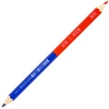 Карандаш двухцветный КРАСНО-СИНИЙ, KOH-I-NOOR, УТОЛЩЕННЫЙ, 1 шт., шестигранный, грифель 3,8 мм, натуральное дерево, 3423, 34230EG006KS 180874