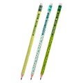 Карандаш чернографитный BRAUBERG "GREEN", 1 шт., HB, с ластиком, пластиковый, ассорти, 181746 181746