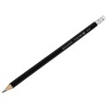Карандаш чернографитный BRAUBERG "Style PRO", 1 шт., HB, с ластиком, корпус черный, 181723 181723
