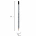 Карандаш чернографитный FABER-CASTELL, 1 шт., "Grip 2001", HB, трехгранный, с ластиком, 117200 180939