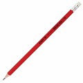 Карандаш чернографитный STAFF "Basic" BLP-744, 1 шт., НВ, с ластиком, пластик, корпус ассорти, 181744 181744