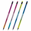 Карандаш чернографитный с ластиком BRAUBERG "GRADE Metallic", 1 шт., HB, трехгранный, 182000 182000