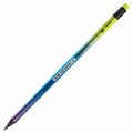 Карандаш чернографитный с ластиком BRAUBERG "GRADE Metallic", 1 шт., HB, трехгранный, 182000 182000