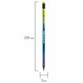 Карандаш чернографитный с ластиком BRAUBERG "GRADE Metallic", 1 шт., HB, трехгранный, 182000 182000