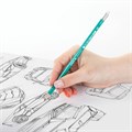 Карандаш чернографитный с ластиком STAFF EVERYDAY BLP-GRN, 1 шт., НВ, пластик., корпус зеленый, 181939 181939