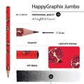 Карандаш чернографитный утолщенный BRUNO VISCONTI "HappyGraphix Jumbo", "Fresh & fruity. Гранат", 4В, 21-0062/04 181990