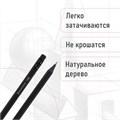 Карандаши чернографитные BRAUBERG НАБОР 6 шт., "Black Jack", НВ, с резинкой, черные, дерево, заточенные, 180608 180608