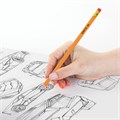 Карандаши чернографитные с ластиком STAFF EVERYDAY BLP-YLW, КОМПЛЕКТ 50 шт., НВ, пластиковые, корпус жёлтый, 181942 181942
