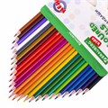 Карандаши цветные BRAUBERG KIDS NEW, 24 цвета, трехгранные, грифель 3 мм, 182002 182002