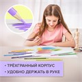 Карандаши цветные BRAUBERG PASTEL, 24 пастельных цвета, трехгранные, грифель 3 мм, натуральное дерево, 181851 181851
