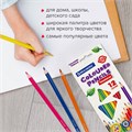 Карандаши цветные BRAUBERG PREMIUM 12 цветов, трехгранные, грифель 3,3 мм, натуральное дерево, 181651 181651