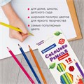 Карандаши цветные BRAUBERG PREMIUM, 12 цветов, шестигранные, грифель 3,3 мм, натуральное дерево, 181656 181656