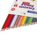 Карандаши цветные BRAUBERG PREMIUM, 24 цвета, шестигранные, грифель 3,3 мм, натуральное дерево, 181658 181658