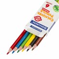 Карандаши цветные BRAUBERG PREMIUM, 6 цветов, трехгранные, грифель 3 мм, 181660 181660