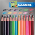 Карандаши цветные BRAUBERG, 60 цветов (Базовые, Металлик, Неон, Пастель, Телесные), трехгранные, грифель 3 мм, натуральное дерево, 181792 181792