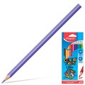 Карандаши цветные MAPED (Франция) "Color'Peps Star", 12 цветов, трехгранные, грифель 3 мм, натуральное дерево, 183212 180880