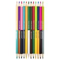 Карандаши цветные двусторонние BRAUBERG PREMIUM TWIN COLOUR, 12 штук, 24 цвета, шестигранные, грифель 3,3 мм, натуральное дерево, 181874 181874