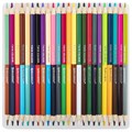 Карандаши цветные двусторонние BRAUBERG PREMIUM TWIN COLOUR, 24 штуки, 48 цветов, шестигранные, грифель 3,3 мм, натуральное дерево, 181875 181875