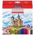 Карандаши цветные мягкие BRAUBERG АКАДЕМИЯ, 24 цвета, шестигранные, грифель 3 мм, натуральное дерево, 181866 181866