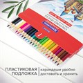 Карандаши цветные мягкие BRAUBERG АКАДЕМИЯ, 24 цвета, шестигранные, грифель 3 мм, натуральное дерево, 181866 181866