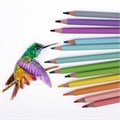 Карандаши цветные пастельные CARIOCA "Pastel", 12 цветов, ПВХ-чехол, шестигранные, грифель 3,3 мм, натуральное дерево, 43034 181702