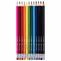 Карандаши цветные стираемые с ластиком BRAUBERG ERASABLE, 12 цветов, шестигранные, грифель 3 мм, натуральное дерево, 181932 181932