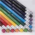 Карандаши цветные стираемые с ластиком BRAUBERG ERASABLE, 12 цветов, шестигранные, грифель 3 мм, натуральное дерево, 181932 181932